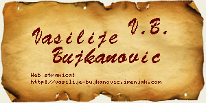 Vasilije Bujkanović vizit kartica